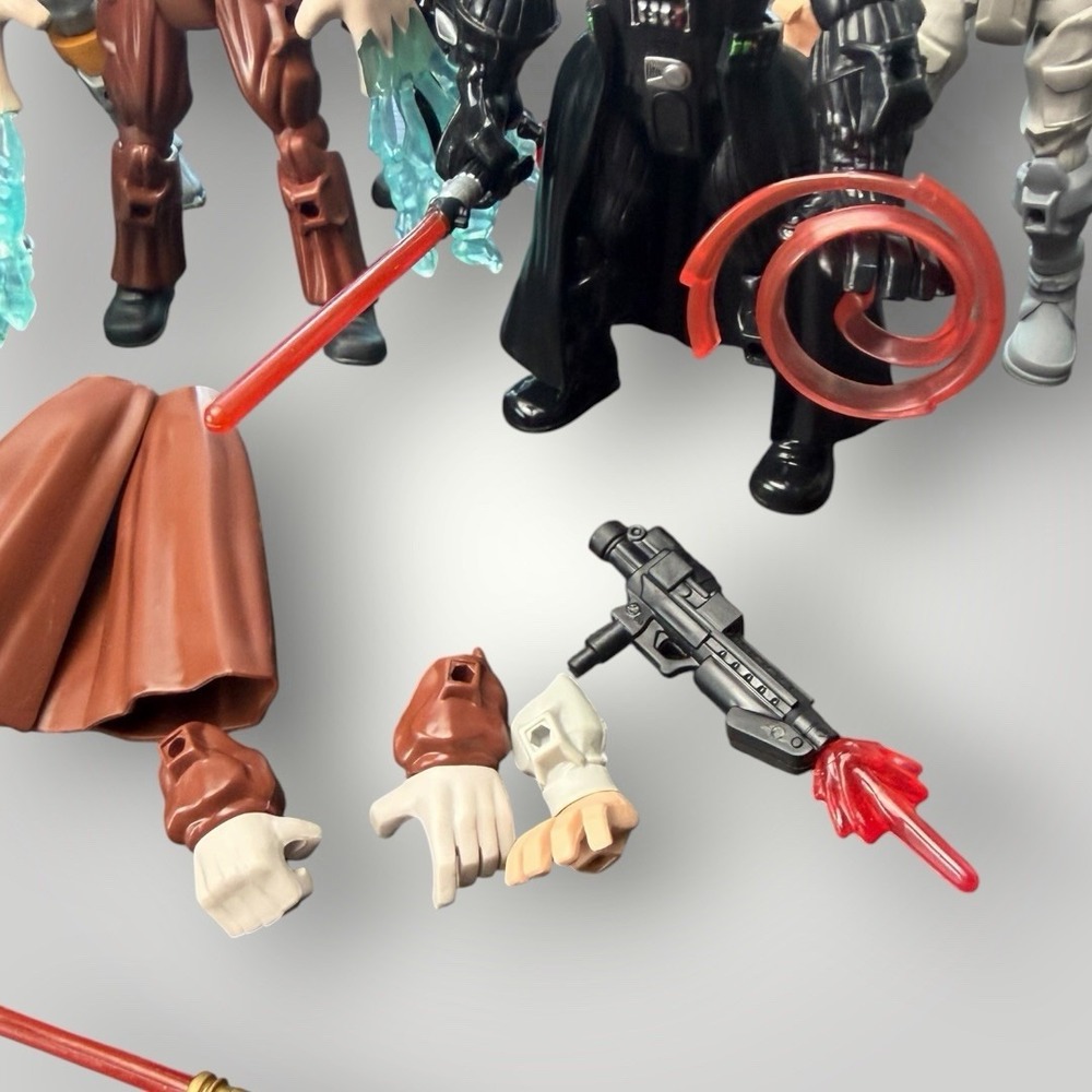 Star Wars Hero Mashers Lot of 8 Figures Darth Vader Yoda Boba Fett Luke Parts - Picture 8 of 15